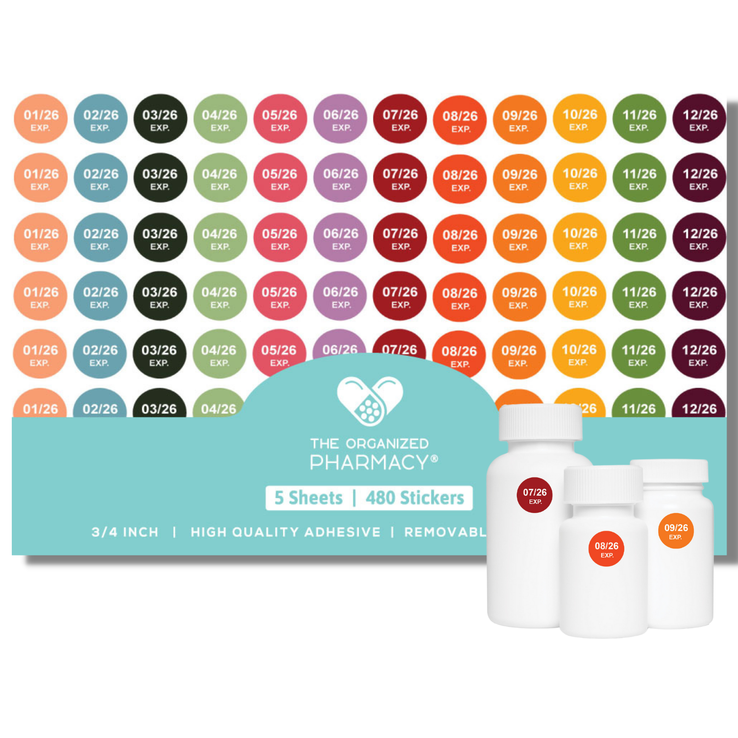 Pharmacy Expiration Date Stickers - Edition 2026 - BUYONEGETONE50%OFF